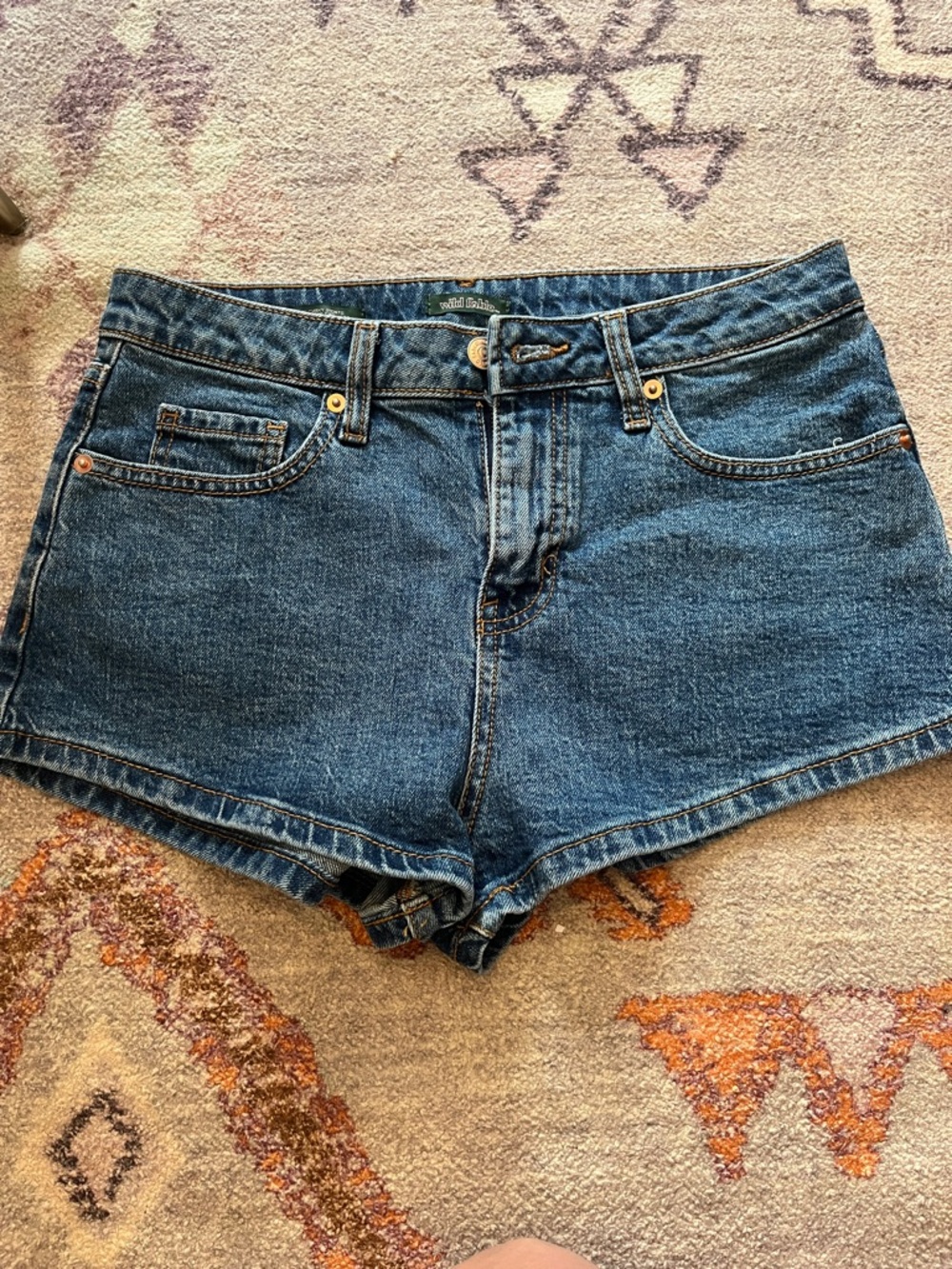 wild fable High-Rise Dark Blue Denim Women’s Shorts 4